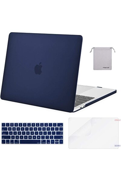 Generic MOSISO Hard Shell Case for MacBook Pro 15-inch (A1990/A1707) - Navy Blue