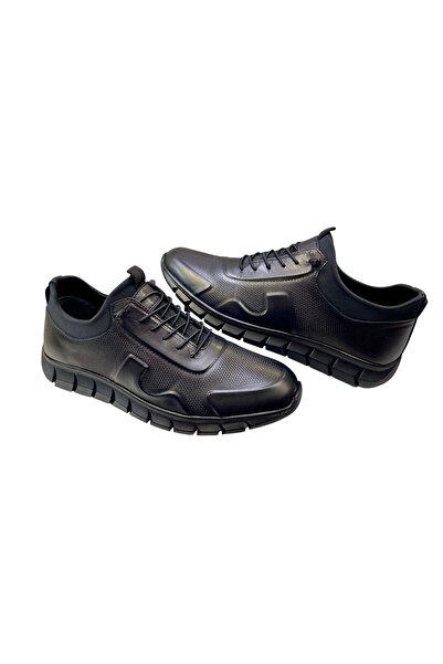 SULA Men's Mocassins with Rubber Laces, Leather on the Inside and Outside, Rubber Sole, Casual