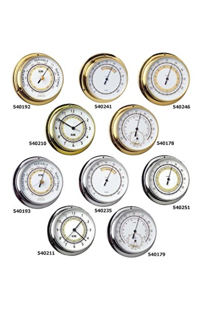 GFN Poseidon 115 marine thermometer, brass/chrome-plated brass housing, 115x95x40 mm