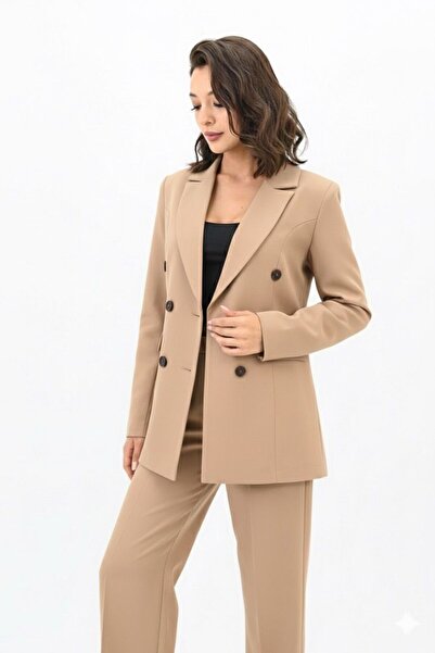Koza Butik Women's Palazzo Trousers Jacket Set 0111-23