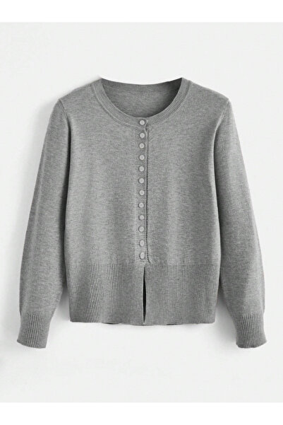 Nyla & Craft Women's Coconut Buttoned Soft Textured Knit Cardigan