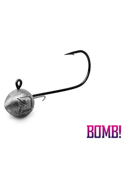 DELPHİN Fish-On-X Bomb jig head with spinner, 5 pcs, 18 g, hook size 6/0