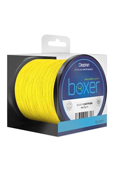 DELPHİN Fir împletit BOXER, galben, 0,50 mm, 1100 m, pentru pescuitul somnului