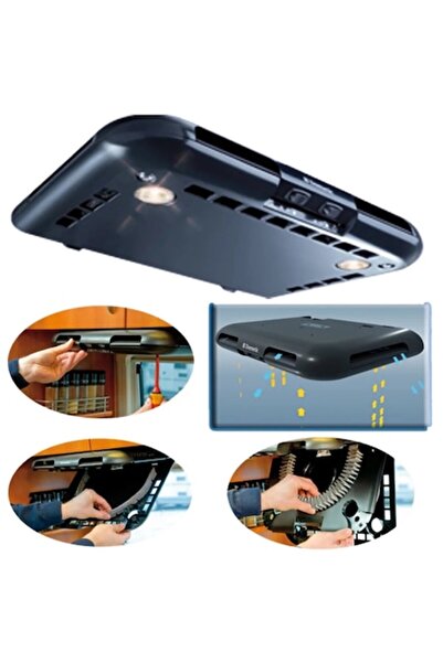 GFN Kitchen Hood with Air Recirculation, Waterproof, Two Fans and Two Halogen Lamps