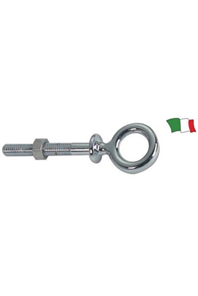 GFN Șurub inelar din alamă cromată, M8, diametru inel 7 mm, lungime 55 mm