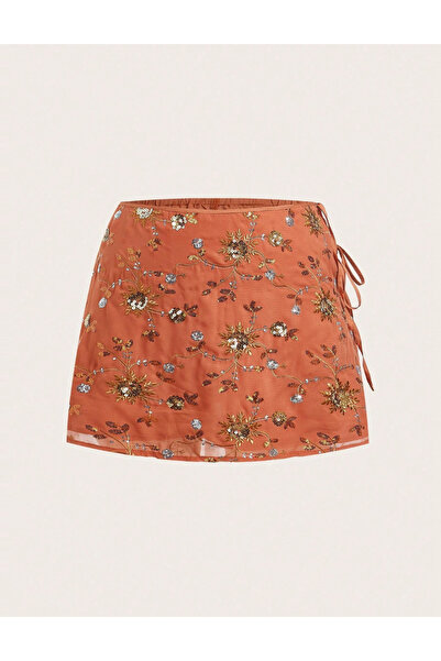 Sheya Shein Curve+ mini skirt, red