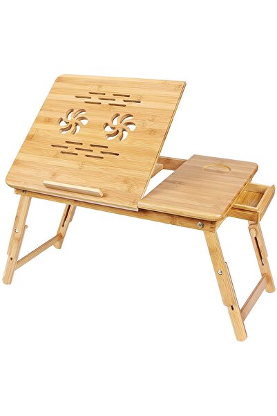OEM Foldable BAMBOO laptop table with Ergonomic design