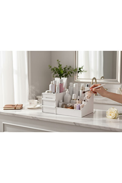 Rembox Multi-Purpose Makeup & Jewelry Organizer with Two Drawers – Modern and Stylish