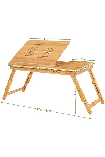OEM Foldable BAMBOO laptop table with Ergonomic design