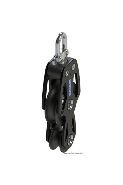 TNG Outdoor Lewmar Double Pulley, 72 mm Diameter, Max Load 2000 kg, for 14 mm Ropes