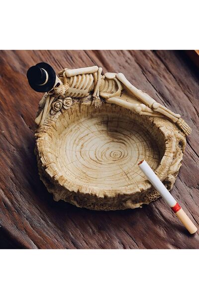 The Bros VOVCAMLS Creative Skull Shape Ashtray, Cute Funny Cigarette Ashtray for Home & Patio