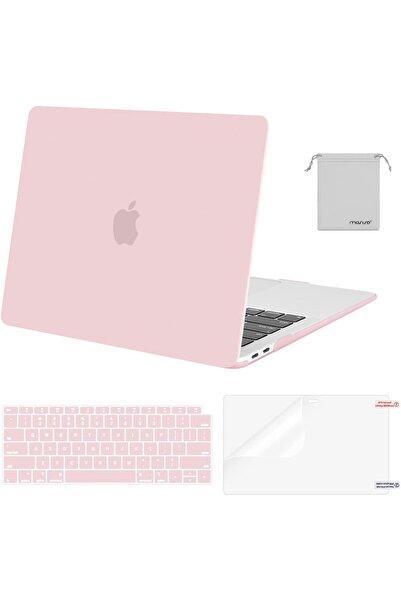 Generic MOSISO MacBook Air 13-inch Hard Shell Case with Keyboard Cover, Screen Film & Storage Bag - Rose Qua