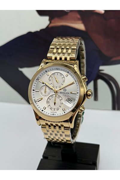 Hislon Gold Men's Watch 5 Atm Waterproof Sapphire Crystal 3 Years Warranty