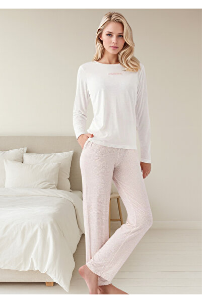 Loule Women's Mini Patterned Cotton & Modal Pajama Set