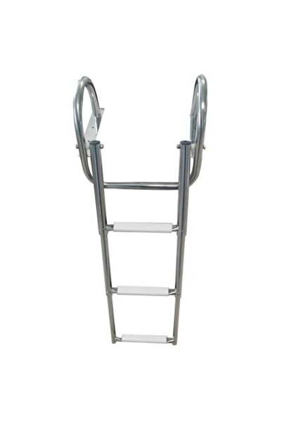 OSCULATI Scară telescopică cu 3 trepte (albă) cu mânere,