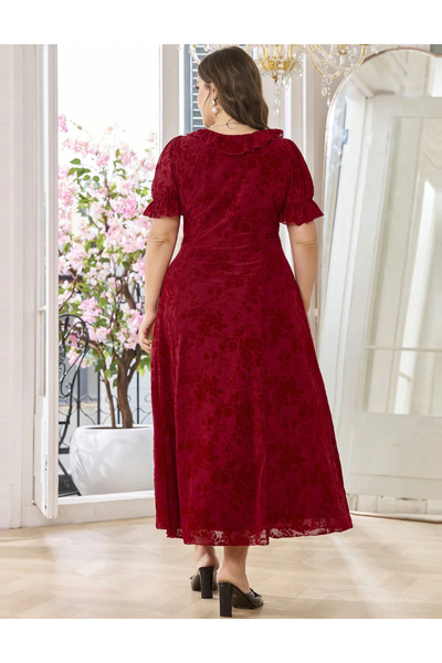 Sheya Shein Curve+ midi dress, red