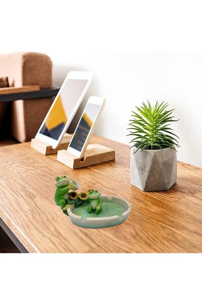 rayyan Frog Resin Ashtray & Jewelry Holder (Green, Small)