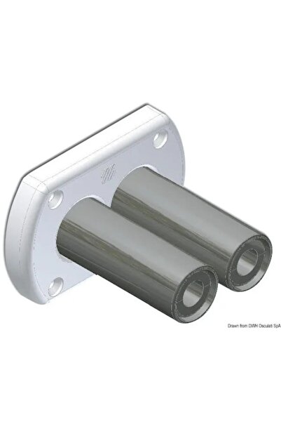 TNG Outdoor Hydraulic Hose Mounting Flange, White, Straight Through