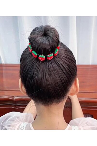 Efna Store Ay Model Çilek Figürlü 13 m Topuz Tokası(1 adet)