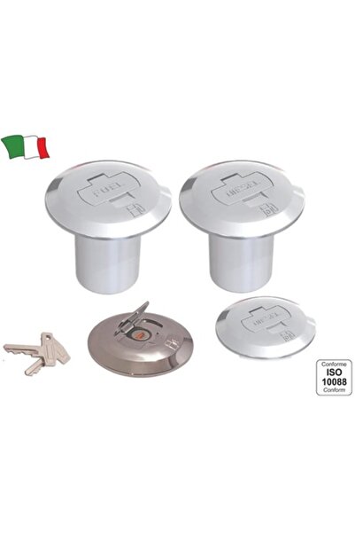 GFN Capac rezervor combustibil din alamă cromată cu mâner de blocare, compatibil cu 294172-294178, 294160-294190