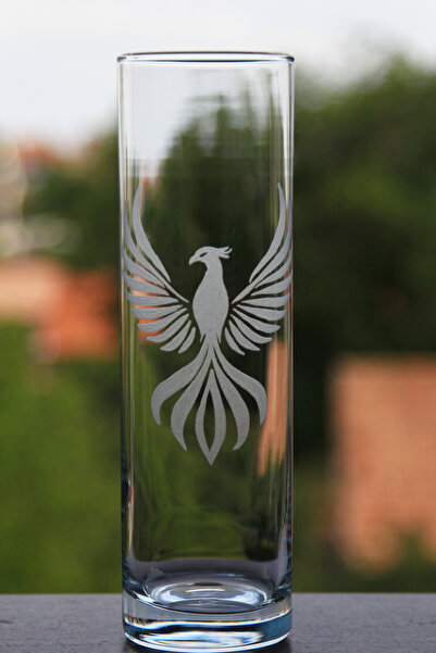 Astrid Deco Vaza sticla gravata cu model Pasarea Phoenix