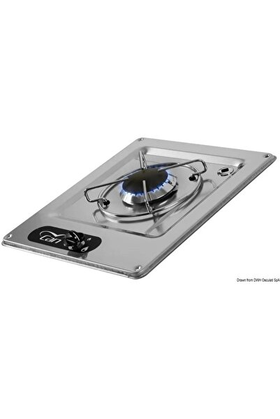 TNG Outdoor Built-in Stainless Steel Hob, 2 Burners, Extra Compact with Safety Thermocouples