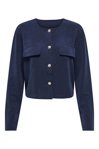 JDY Women's Jdygarzelle Buttoned Long Sleeve Cardigan 15352557 Navy Blue