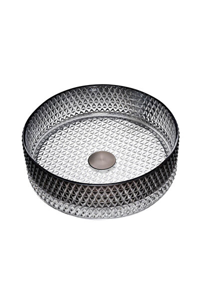 SanDonna MIRA Black tempered glass washbasin