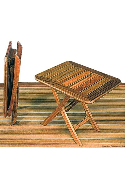 OSCULATI Masă reglabilă ARC din lemn de tec, 50x40 cm, pliată 62x40x10 cm