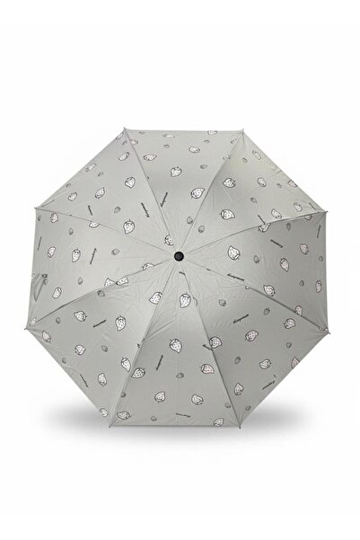 Libra Sevimli Çilek Baskılı Kompakt Şemsiye - Çantanıza Sığan Pratik Yağmur K...