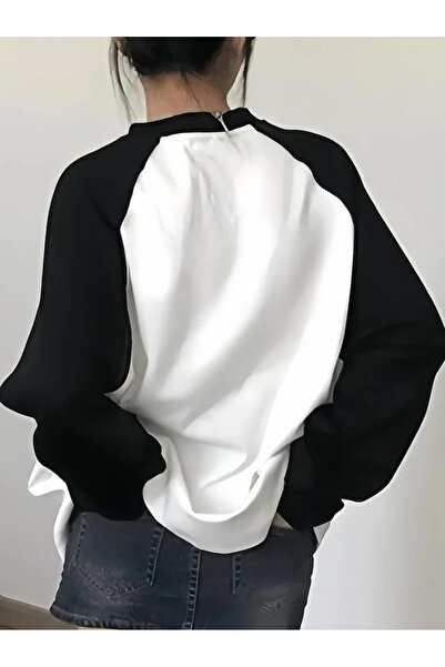 Freak Tshirt Reglan Sleeve Long Sleeve White Black T-Shirt