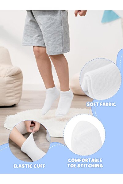 Cooraby 15 Pack Kids' Half Cushion Low Cut Athletic Ankle Socks