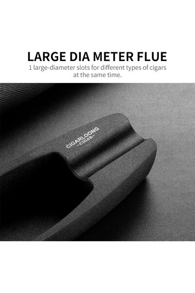 CIGARLOONG Cigar Ashtray, Metal Large Slot Ashtray Non-Slip for Indoor Outdoor Use (Red)