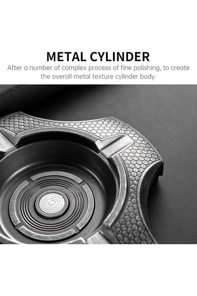 CIGARLOONG Cigar Ashtray, 4-Slot Metal Cigar Holder, Non-slip (Black)