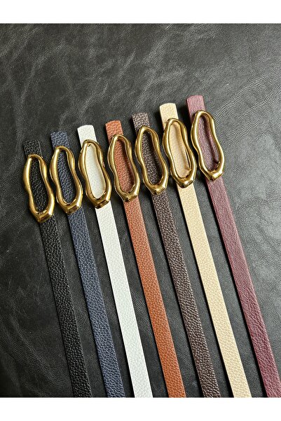 LİA KEMER حزام نسائي ذهبي اللون منقوش بتموجات طويلة من لود، مكون من 7 قطع، حزام للسترة، حزام للملابس، حزام للبنطلون