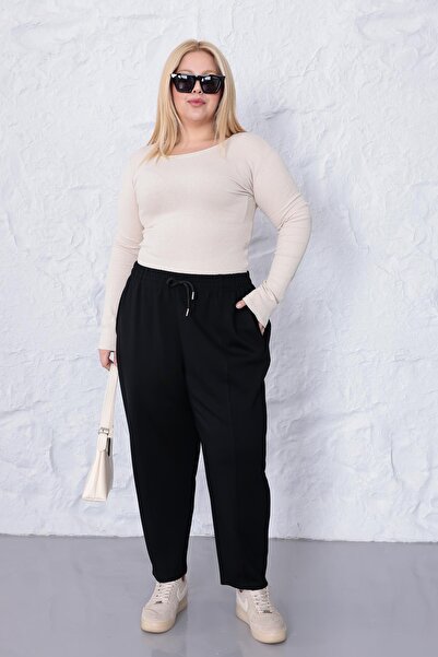 Siyezen Plus Size Modal Fabric Sweatpants with Pockets