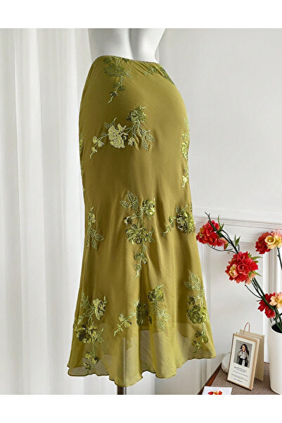 Sheya Shein maxi skirt, green