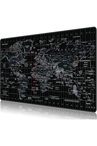 sgeteknoloji Sge Technology World 85X34 cm Stitched Anti-Slip Base Speed Ver. Mouse Pad Gamer Gaming