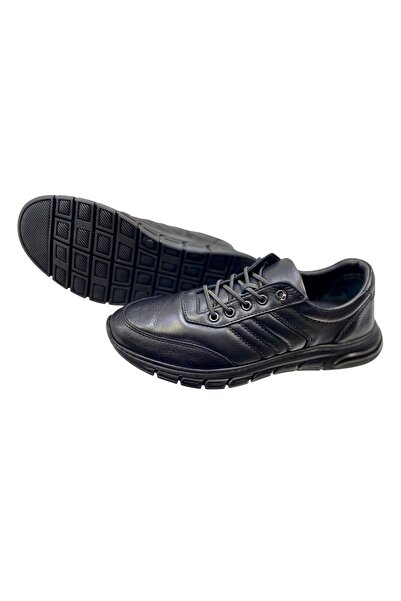 SULA Men's Mocassins with Rubber Laces, Leather on the Inside and Outside, Rubber Sole, Casual