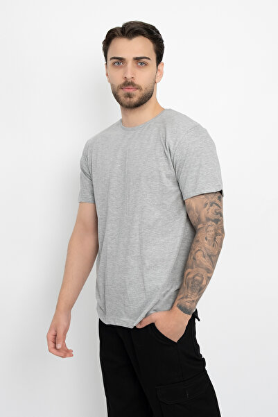 DAŞ ÜNİFORMA Crew Neck Casual Cotton Soft Textured Comfort Fit Basic T-Shirt