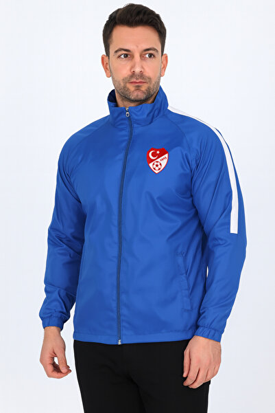 K18moda Mavi Astarlı Yağmurluk, TFF Armalı ve TFF Yazılı K0178-4XL