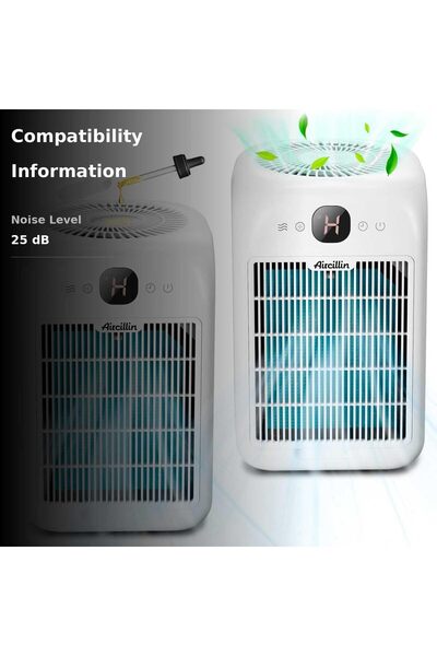 Generic Aircillin Air Purifiers for Home, Quiet HEPA Air Cleaner, 2-Pack (White)