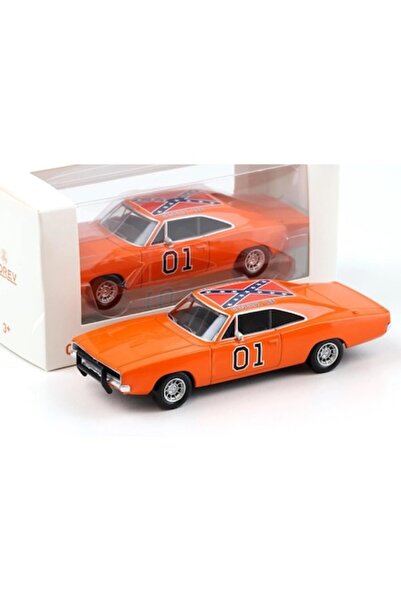 Norev Metal toy car Dodge Charger "General Lee", Norev, 1:43 scale, approx. 12 cm, orange