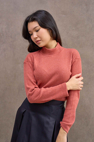 KÜÇÜĞÜM BUTİK Salmon Color Long Sleeve High Neck Badi