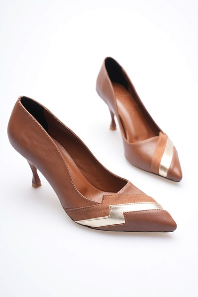 marchéo حذاء نسائي بكعب تان من ستيلا