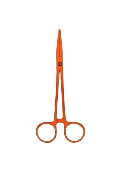 DELPHİN Forceps curbat ATAK! Reflex 15 cm, portocaliu
