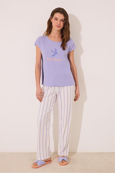 Perspective Women Secret kısa kollu uzun pantolonlu pijama takımı