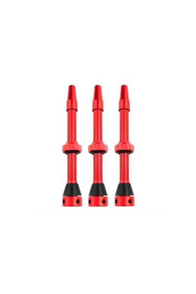 Valve Valve Presta tubeless (3 buc.), 60 mm, 5 ieșiri de aer, roșii