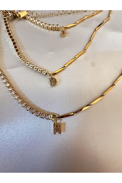 Les Contess Jewelry Glamour Choker Harf Kolye I Ve ( İ harfi yerine)