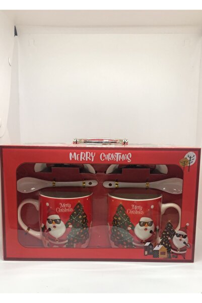 Lebron Noel Baba Temalı Taşıma Çantası,Kaşıklı 2'Lİ Kupa set